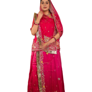 Magenta Banarsi Rajputi Suit | All Over Sequins & Aari Work | Jaipurio Designer Collection